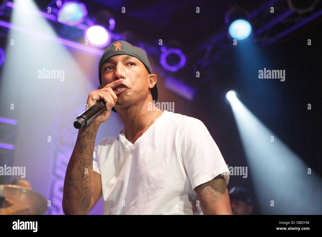 Pharrell Williams of N.E.R.D. 'Coors Light Search for the Coldest' national competition and tour stops held at Highline Ballroom New York City, USA - 31.05.11 Stock Photo