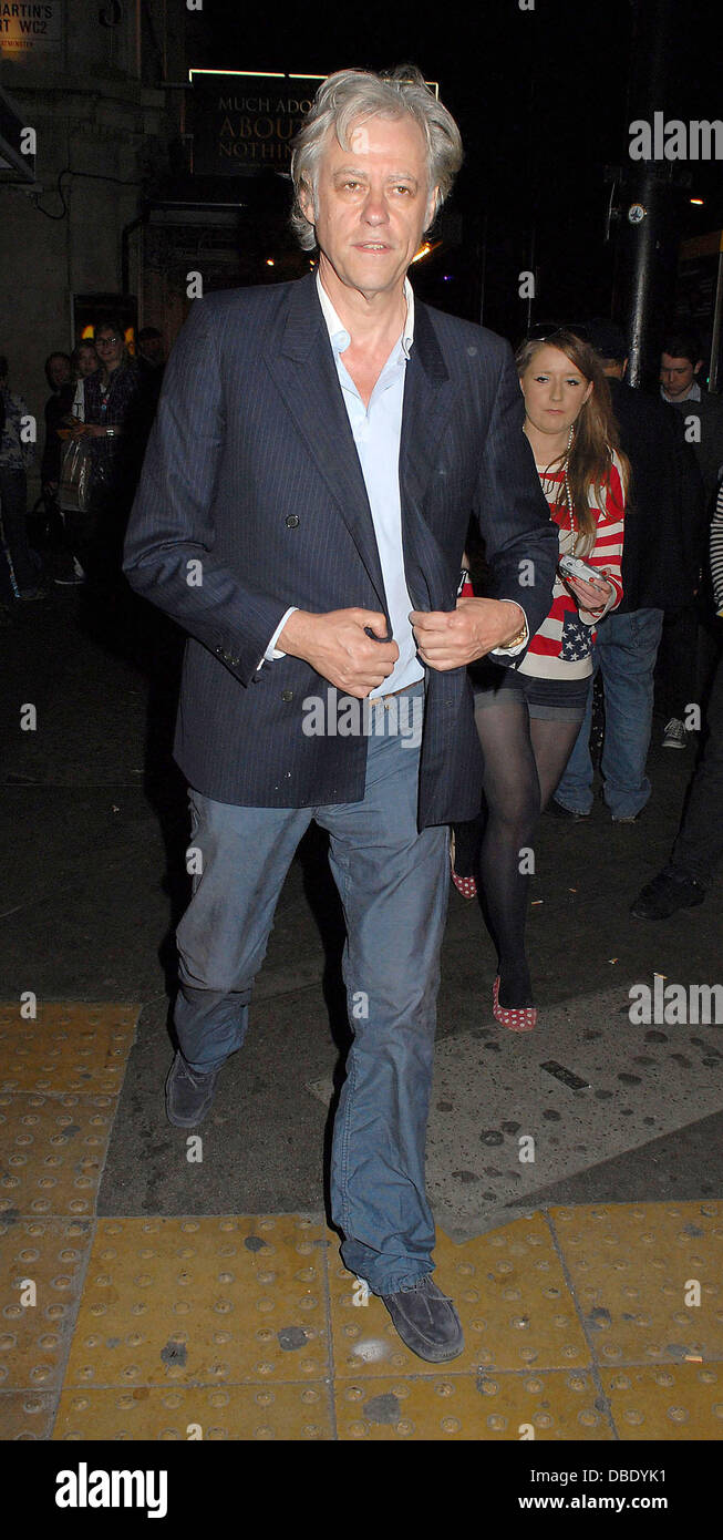 Bob Geldof, at the 'Much Ado About Nothing' press night at Wyndhams