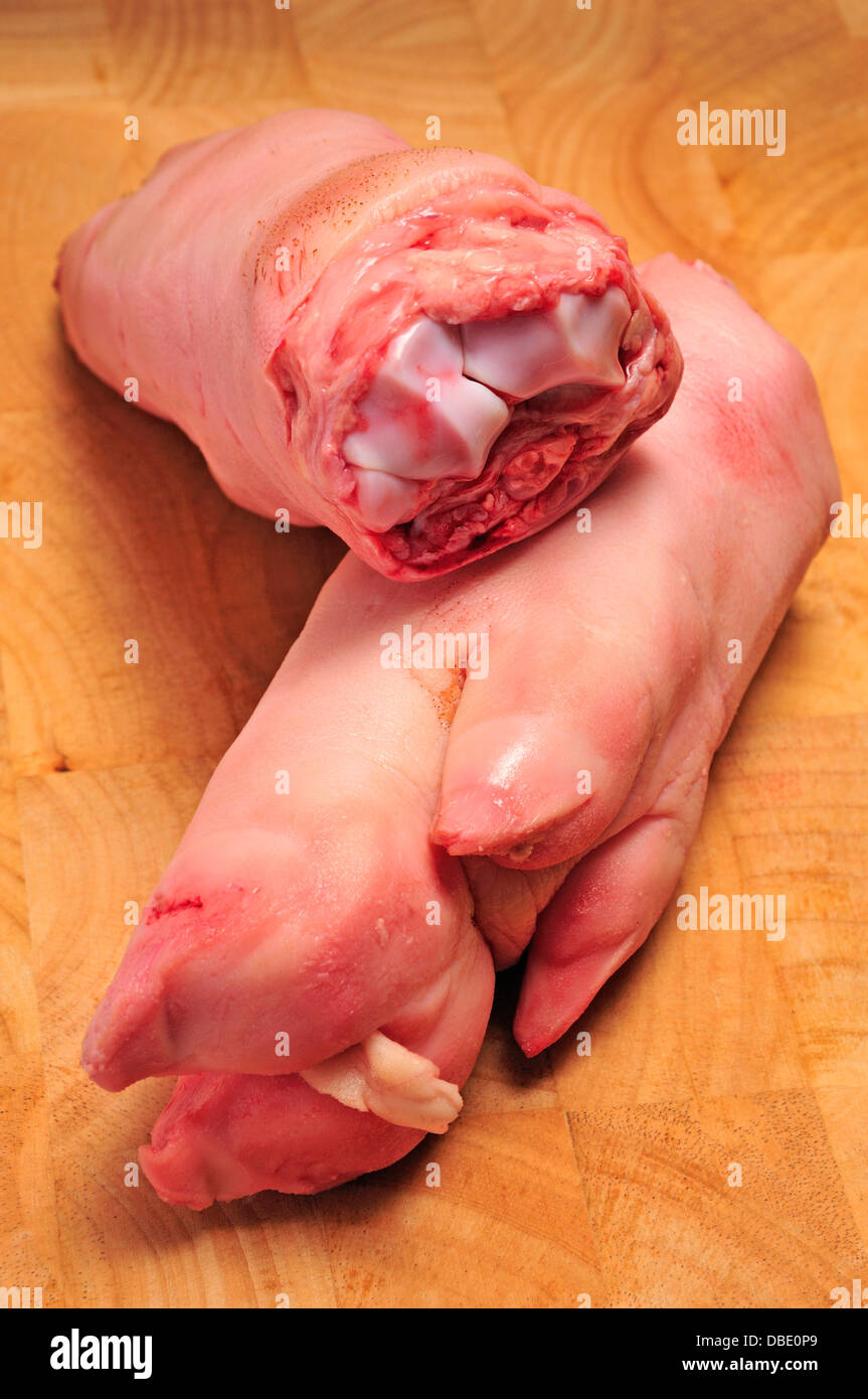 Pig's trotters (feet) Stock Photo