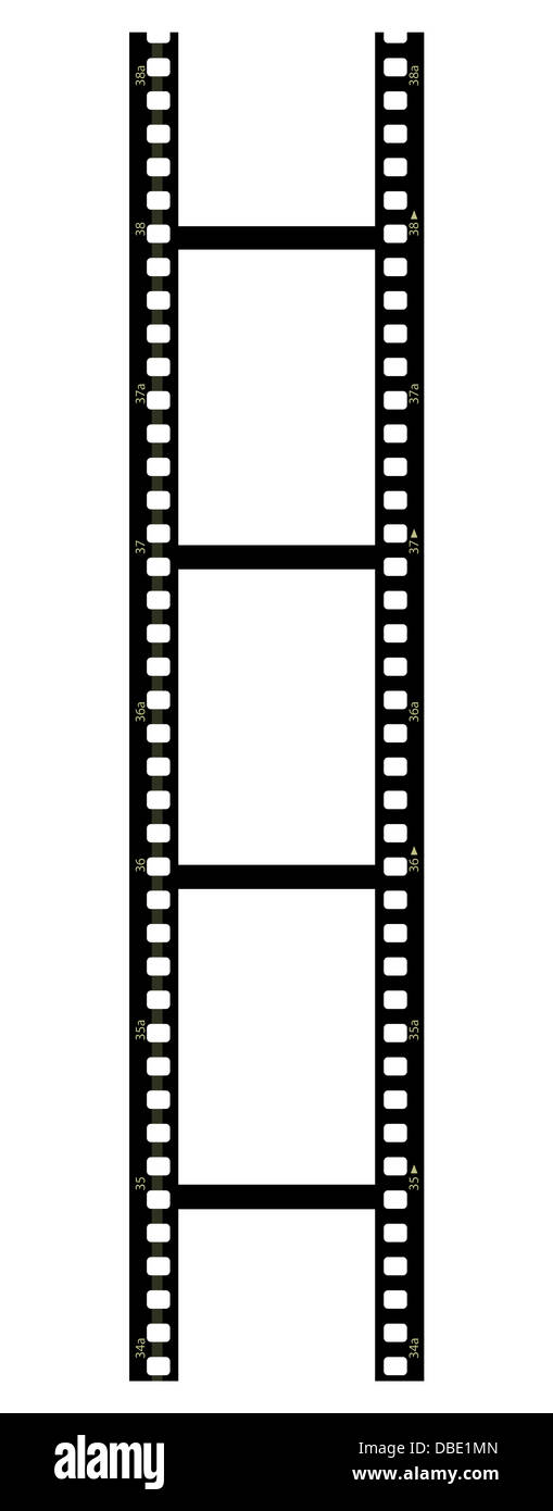 Vertical filmstrip on white background Stock Photo - Alamy