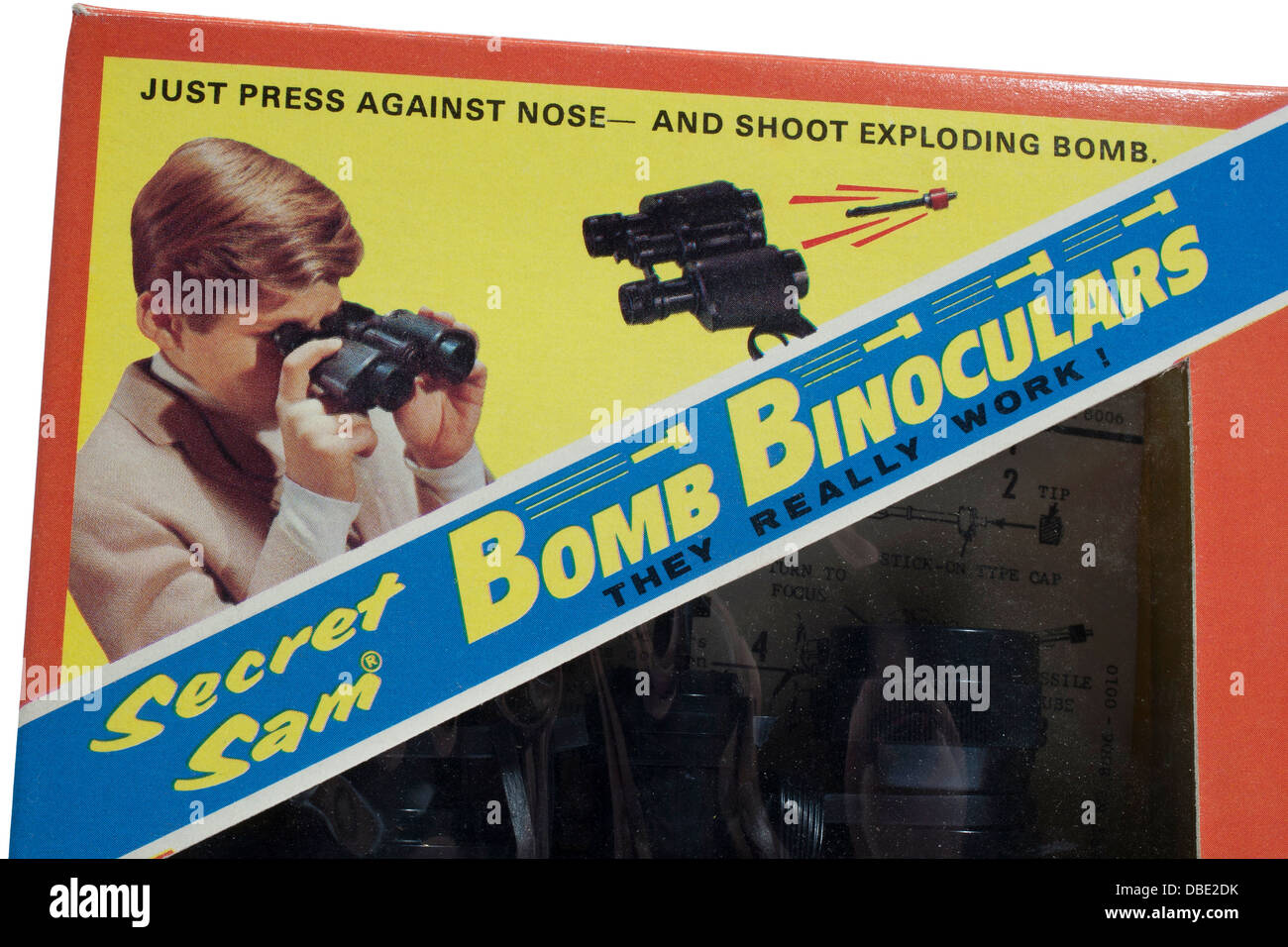 Topper Toys 1966 Secret Sam Exploding Bomb Binoculars Stock Photo