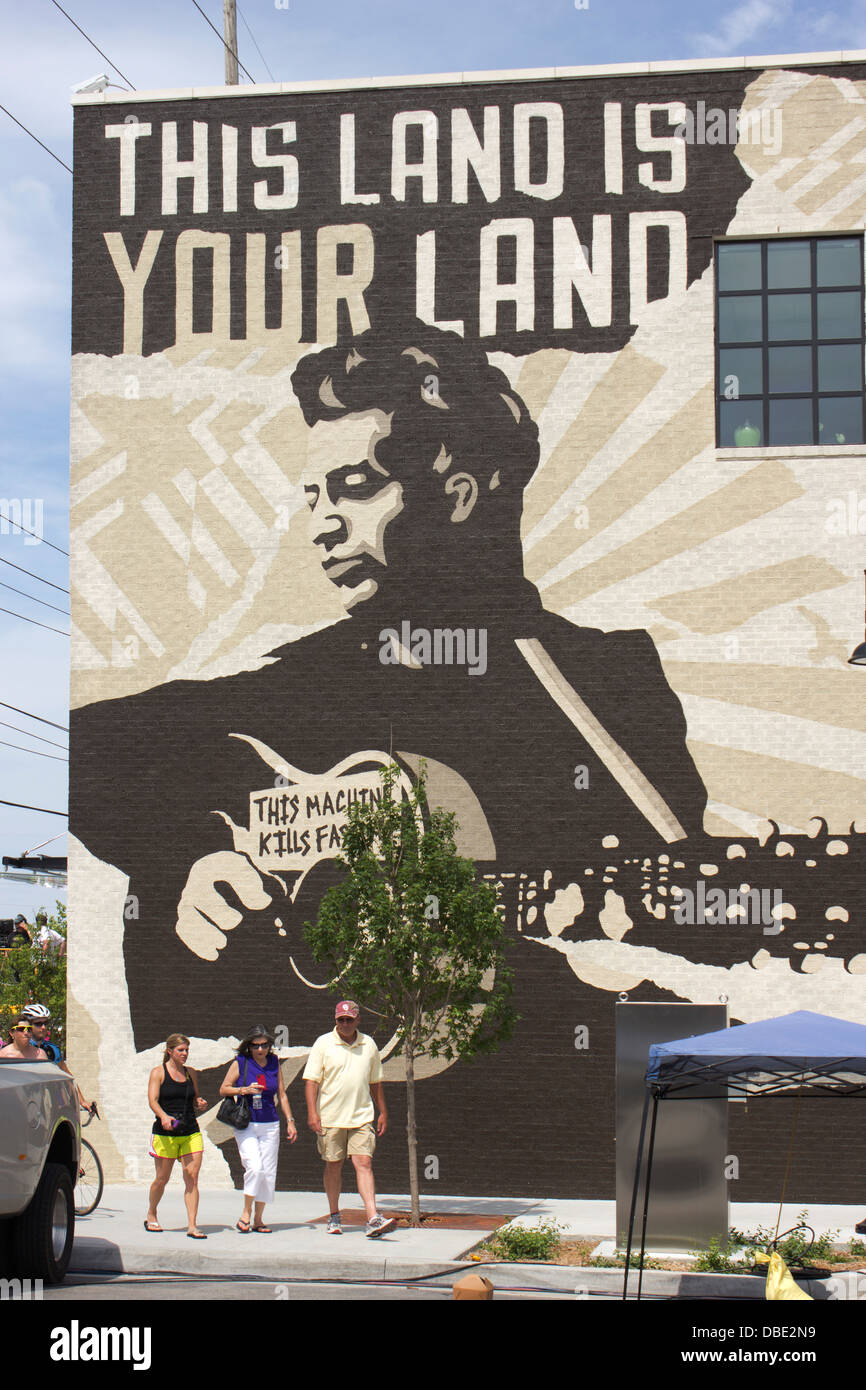 Woody Guthrie Center in Tulsa, Oklahoma.  In the downtown Brady Arts District. Stock Photo