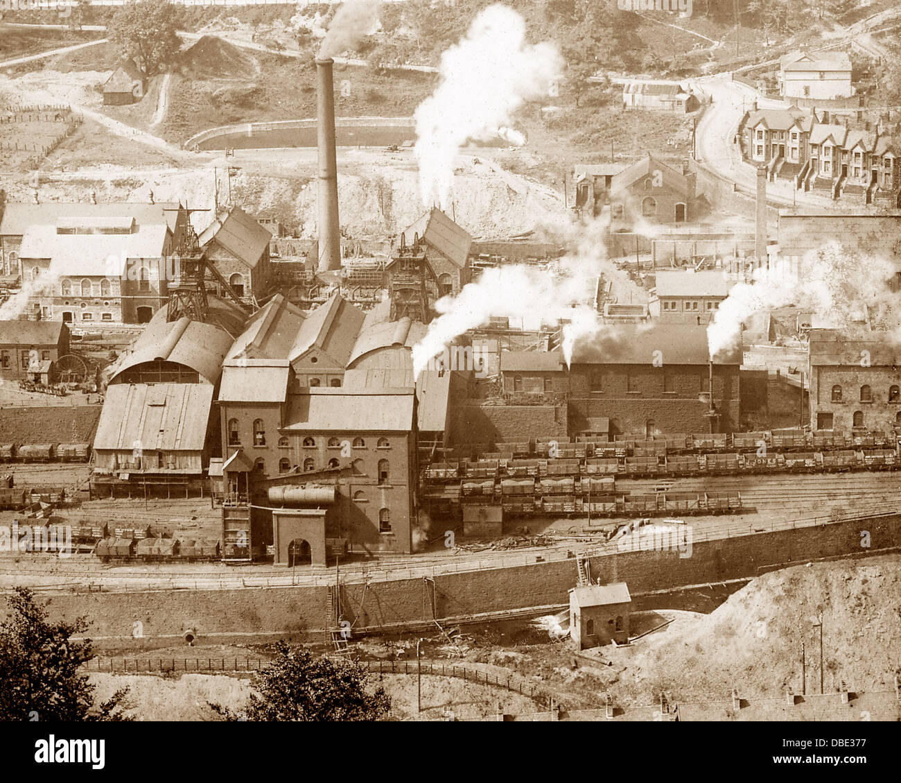 Six Bells Colliery Abertillery Wales early 1900s Stock Photo