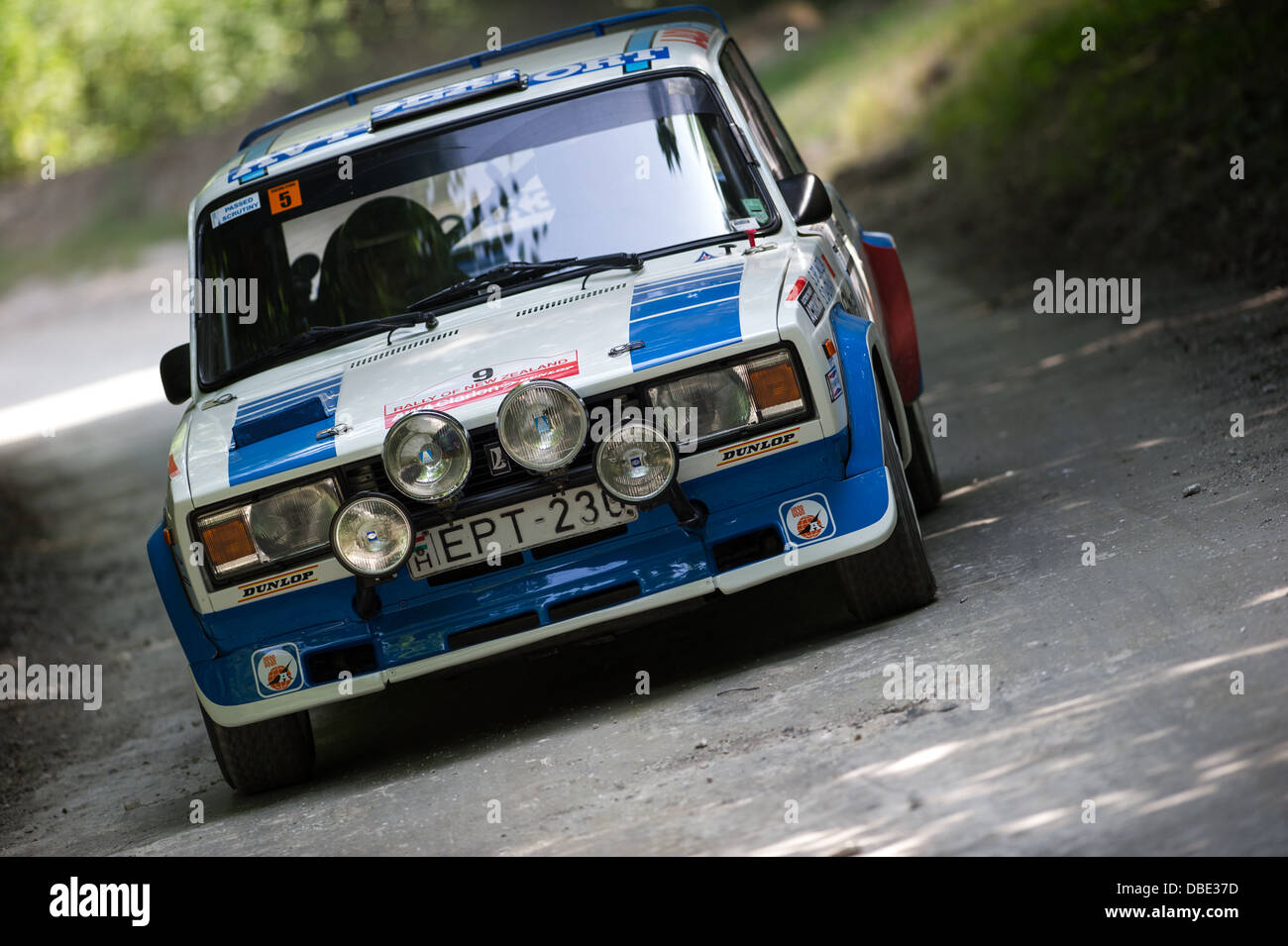 Chichester, UK - July 2013: Lada VFTS in action on the rally stage at the Goodwood Festival of Speed on July 14, 2013. Stock Photo