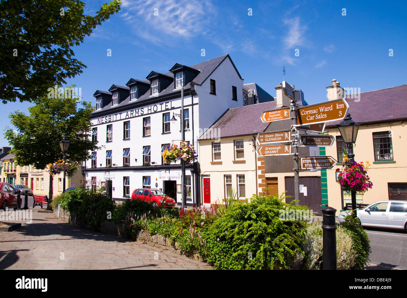 Ardara County Donegal Ulster Ireland the diamond and Nesbitt Arms Hotel