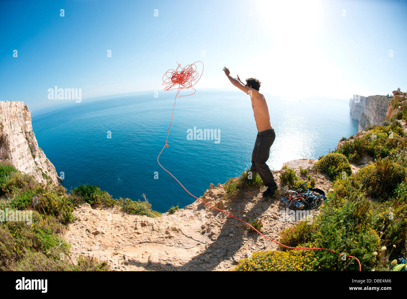 Malta Sport Climbing 2012 Stock Photo Alamy