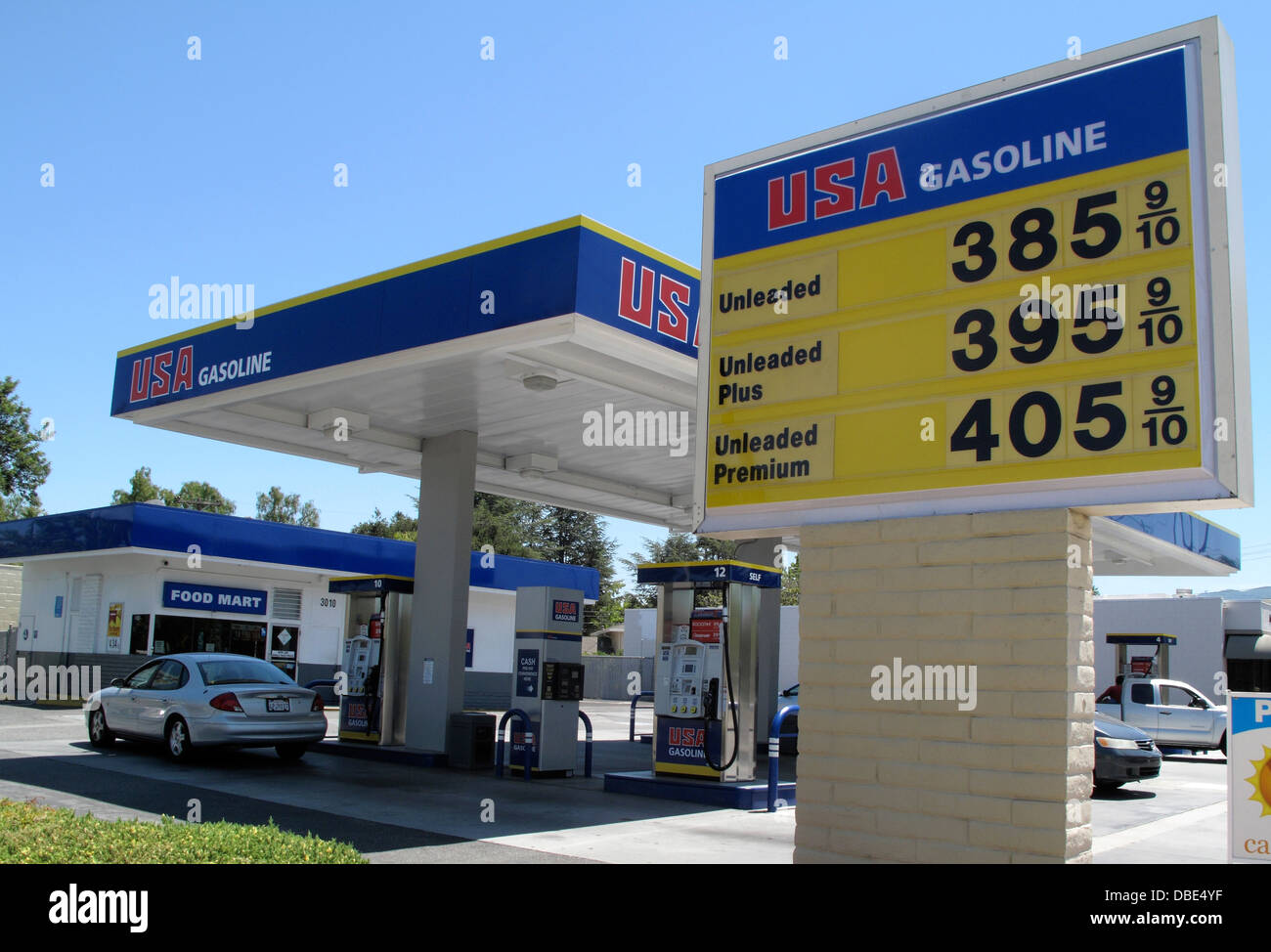 USA Gasoline station in San Jose, California Stock Photo