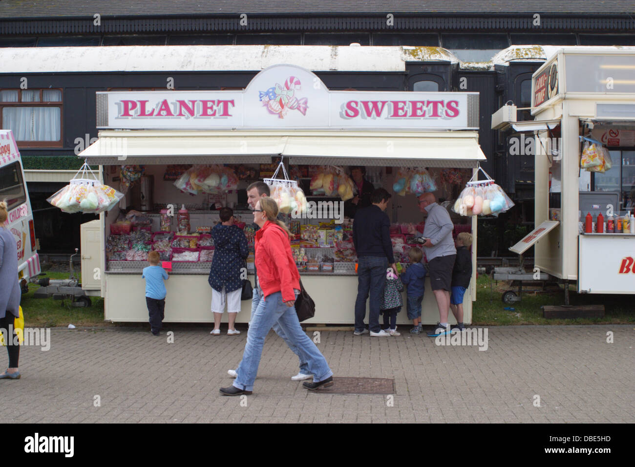 A Sweet Vendor at the 25th Anniversary Sunderland Airshow. Stock Photo