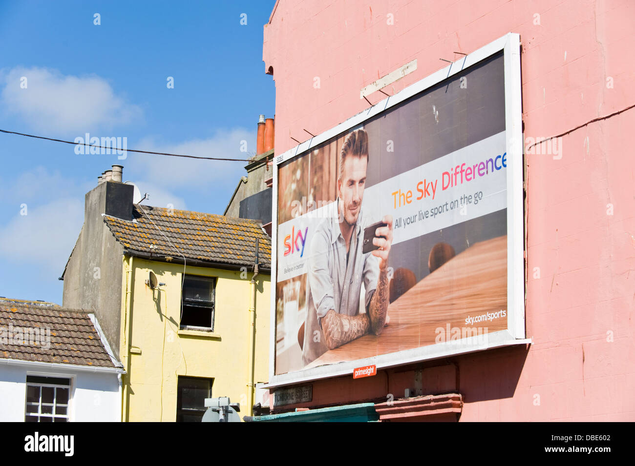 Sky Sports 48 sheet advertising billboard featuring David Beckham on