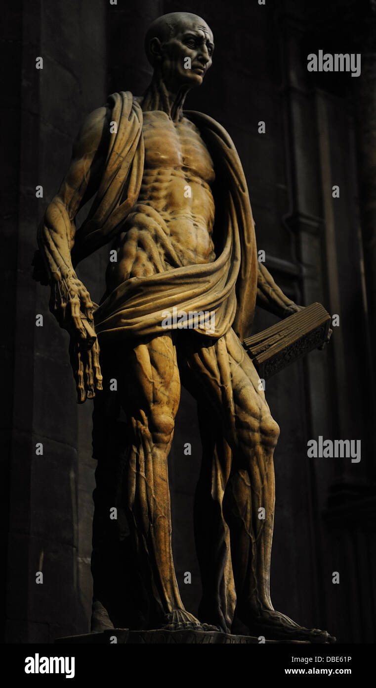 St Bartholomew Flayed (1562). Renaissance. Statue by italian sculptor ...