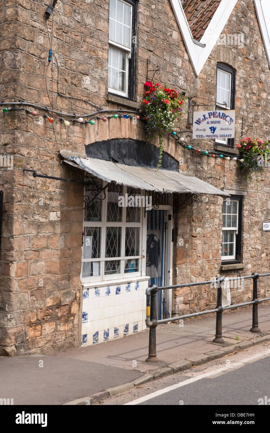 Chew Magna village Somerset England UK butchers shop Stock Photo Alamy