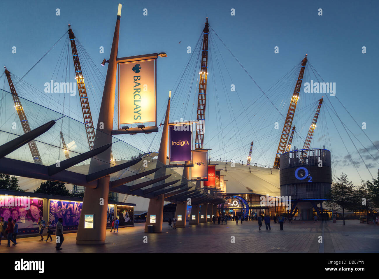 The O2 venue in North Greenwich (London Stock Photo Alamy