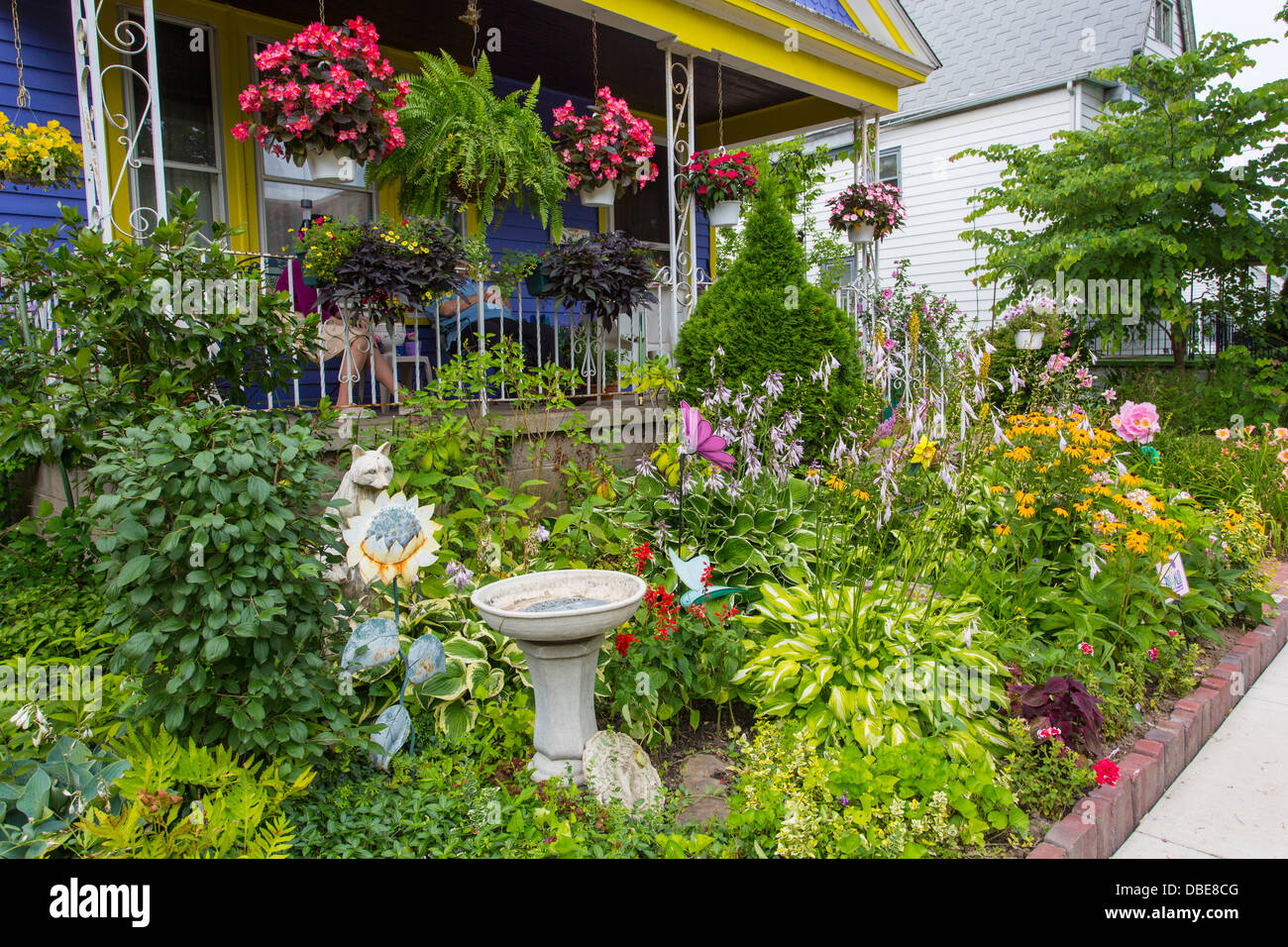 Gardens in Cottage District part of GardenWalk Buffalo NY the largest