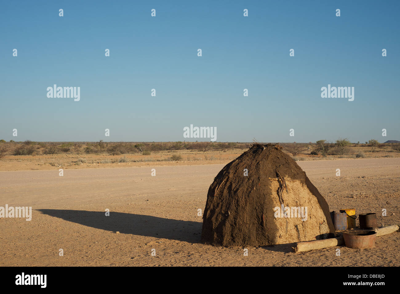 Tribal mud hut Namibia Africa Stock Photo