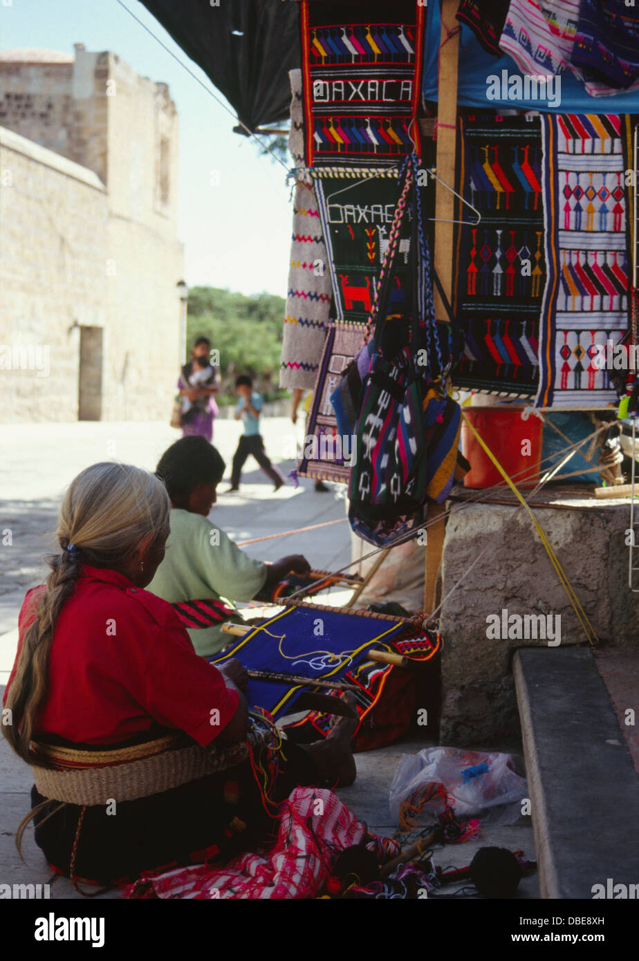 Women weaving in Oaxaca, Mexico Stock Photo Alamy
