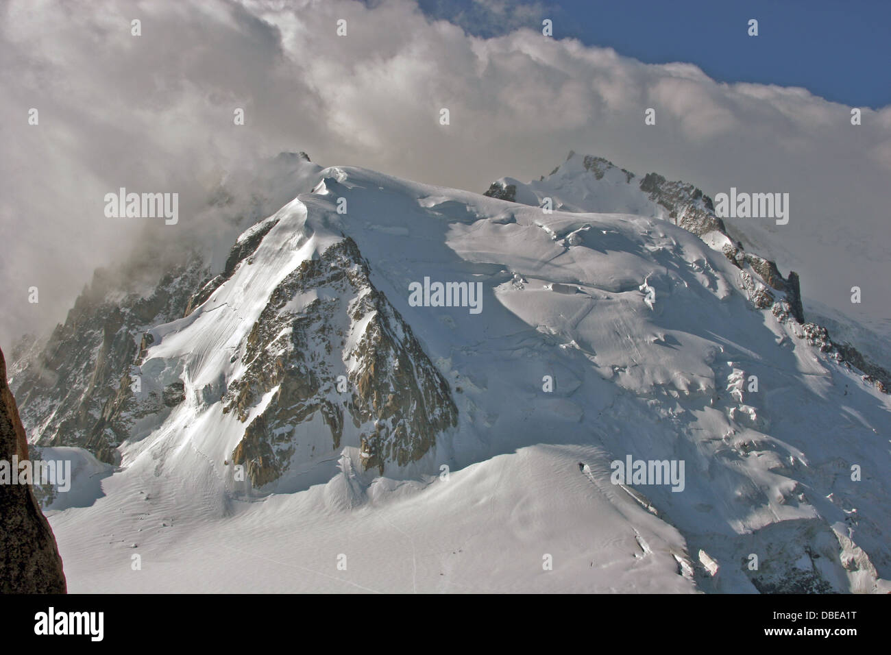 View of the Mont Blanc from the Aiguille du midi Stock Photo - Alamy