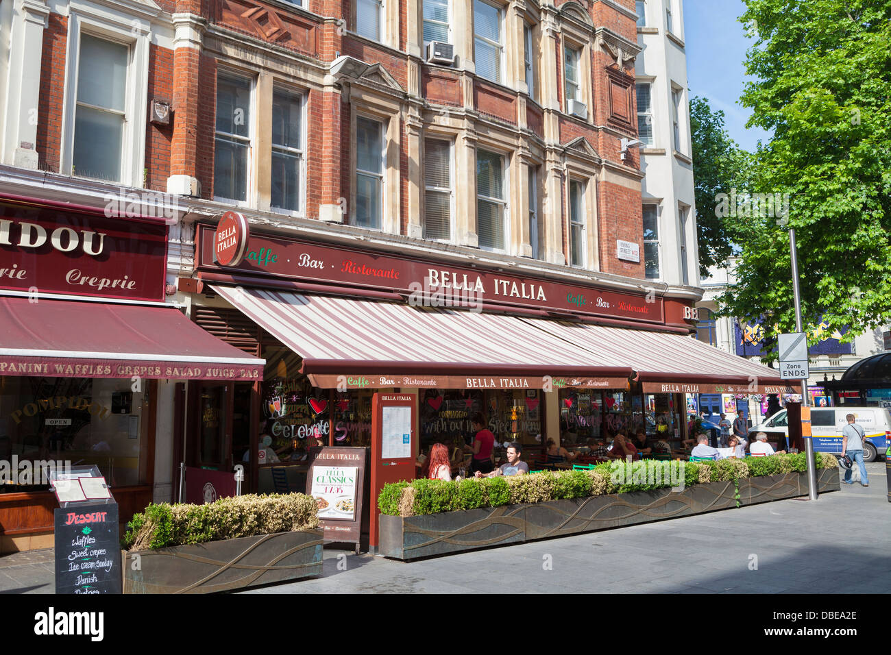Bella italia restaurant, London, UK Stock Photo
