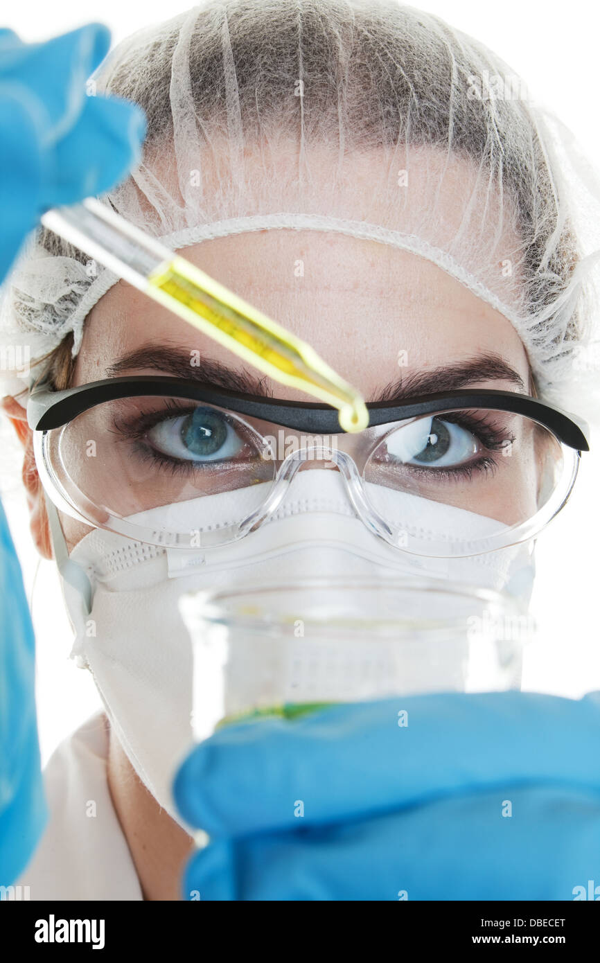 Medical worker conducting a routine medical test Stock Photo Alamy