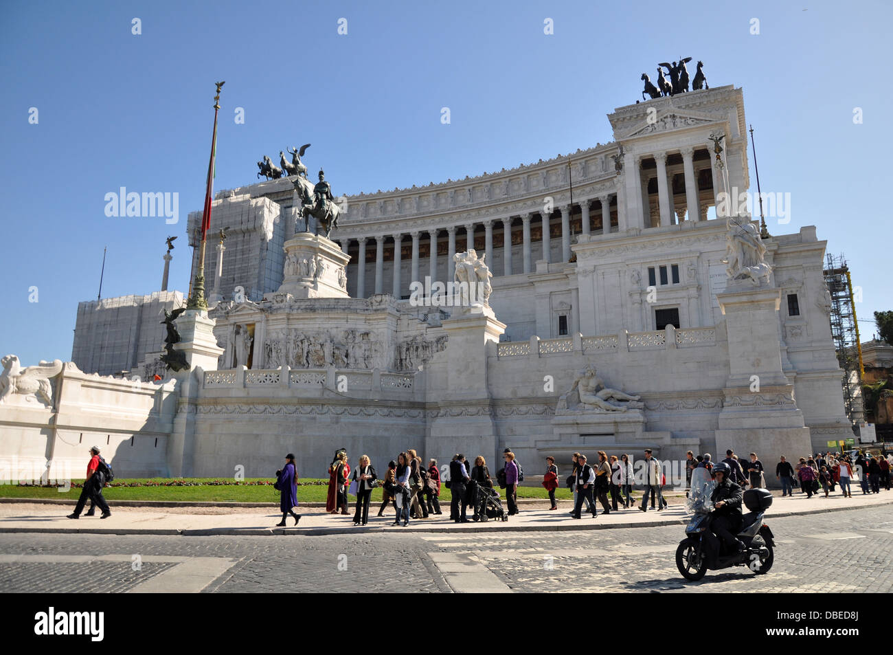National Monument to Victor Emmanuel II. Stock Photo