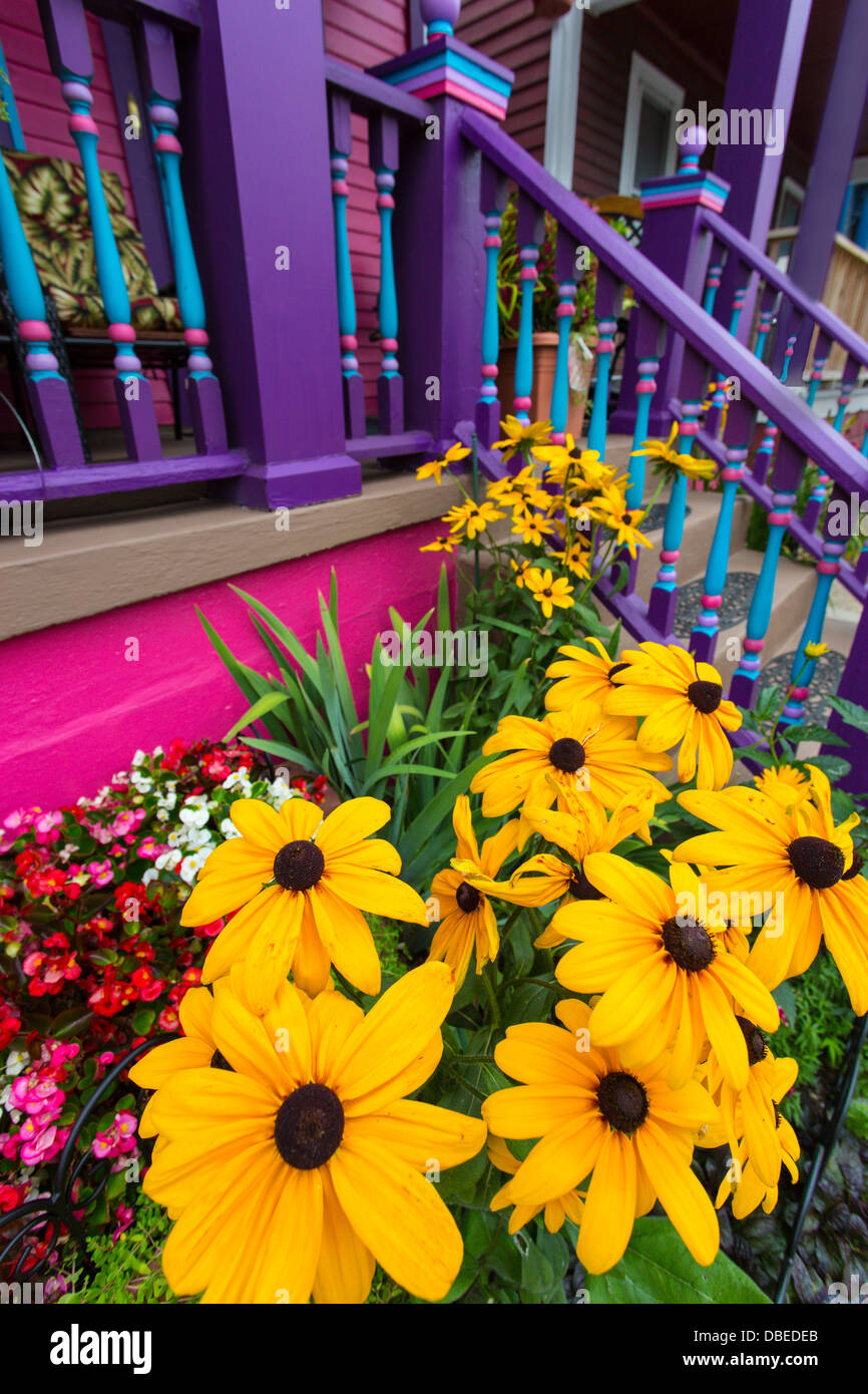 Flowers on GardenWalk Buffalo the largest garden tour in US and part of