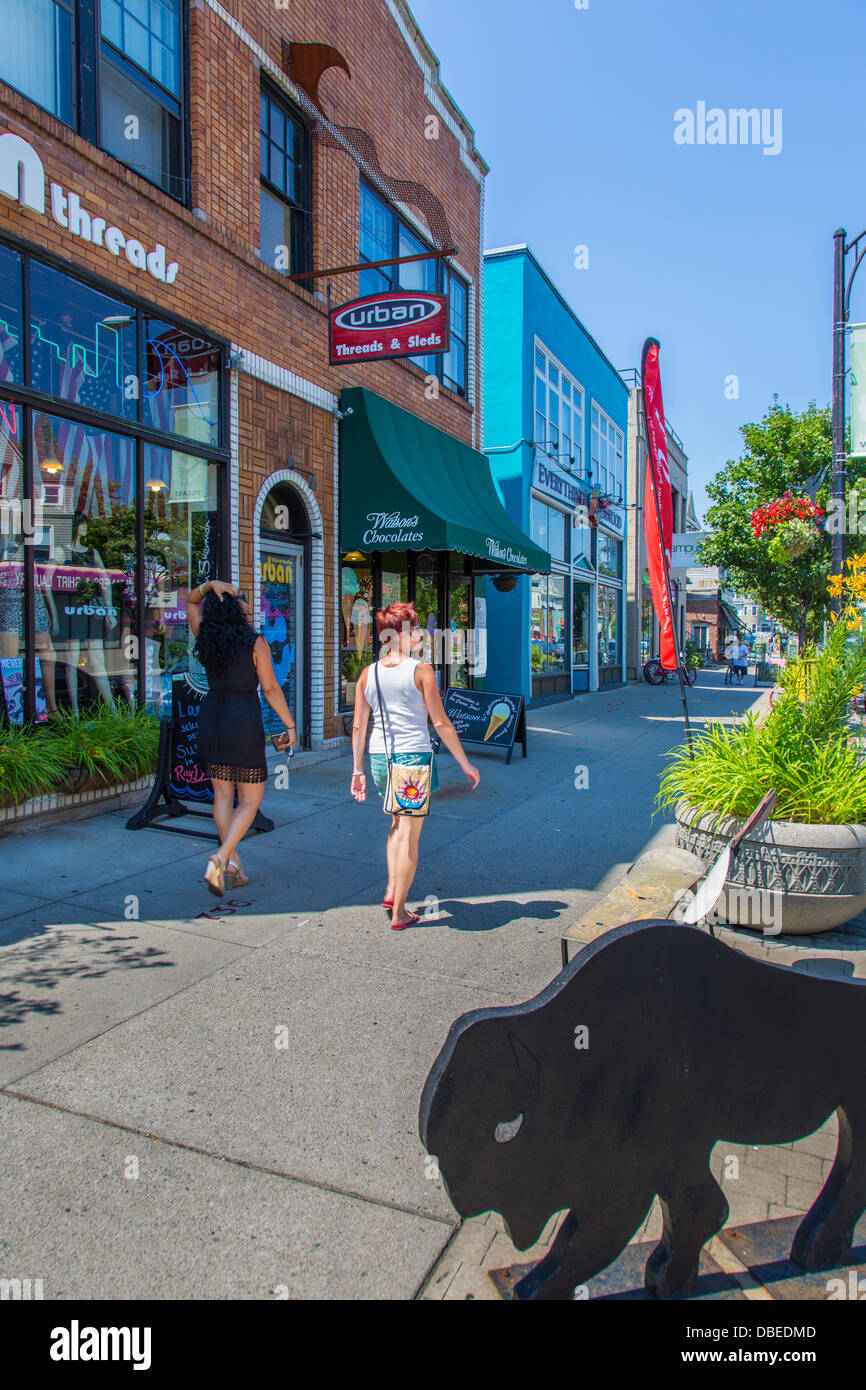 Elmwood Avenue in Elmwood Village area of Buffalo New York Stock Photo