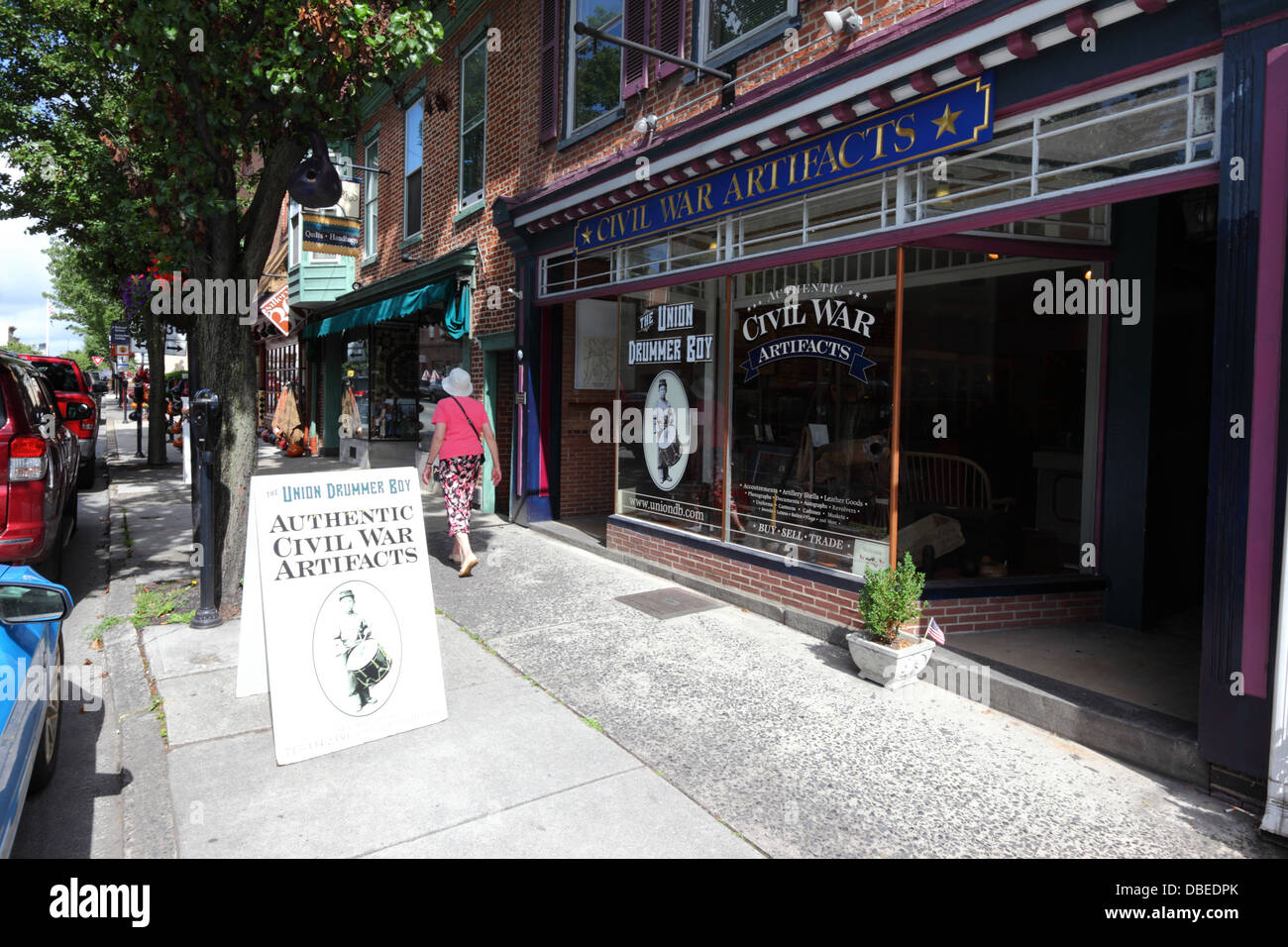 Union Drummer Boy Civil War artifacts shop, Gettysburg, Pennsylvania