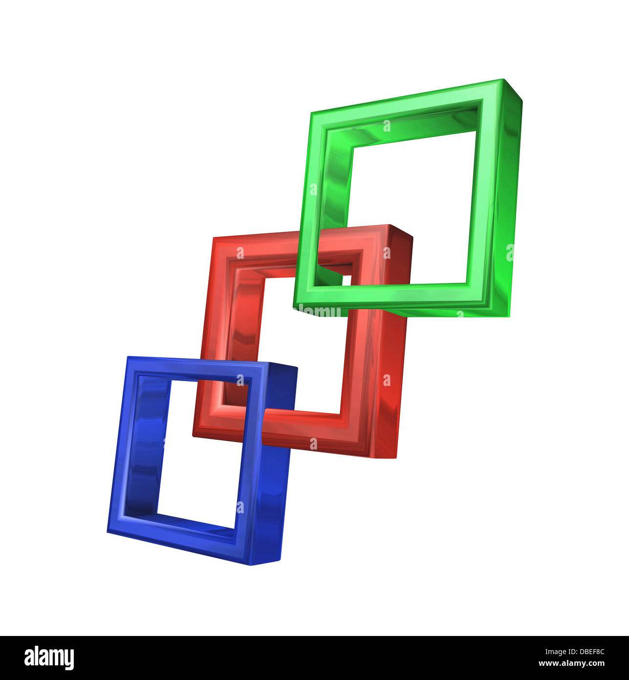 3D illustrations of squares Stock Photo - Alamy