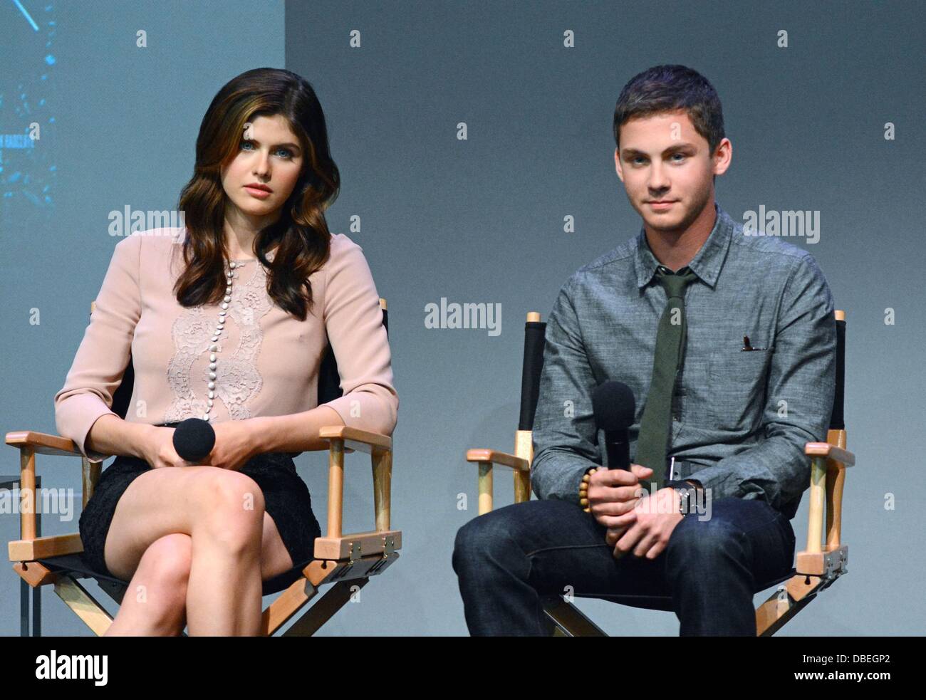 Logan Lerman & Alexandra Daddario: Camp Half-Blood Visit!: Photo