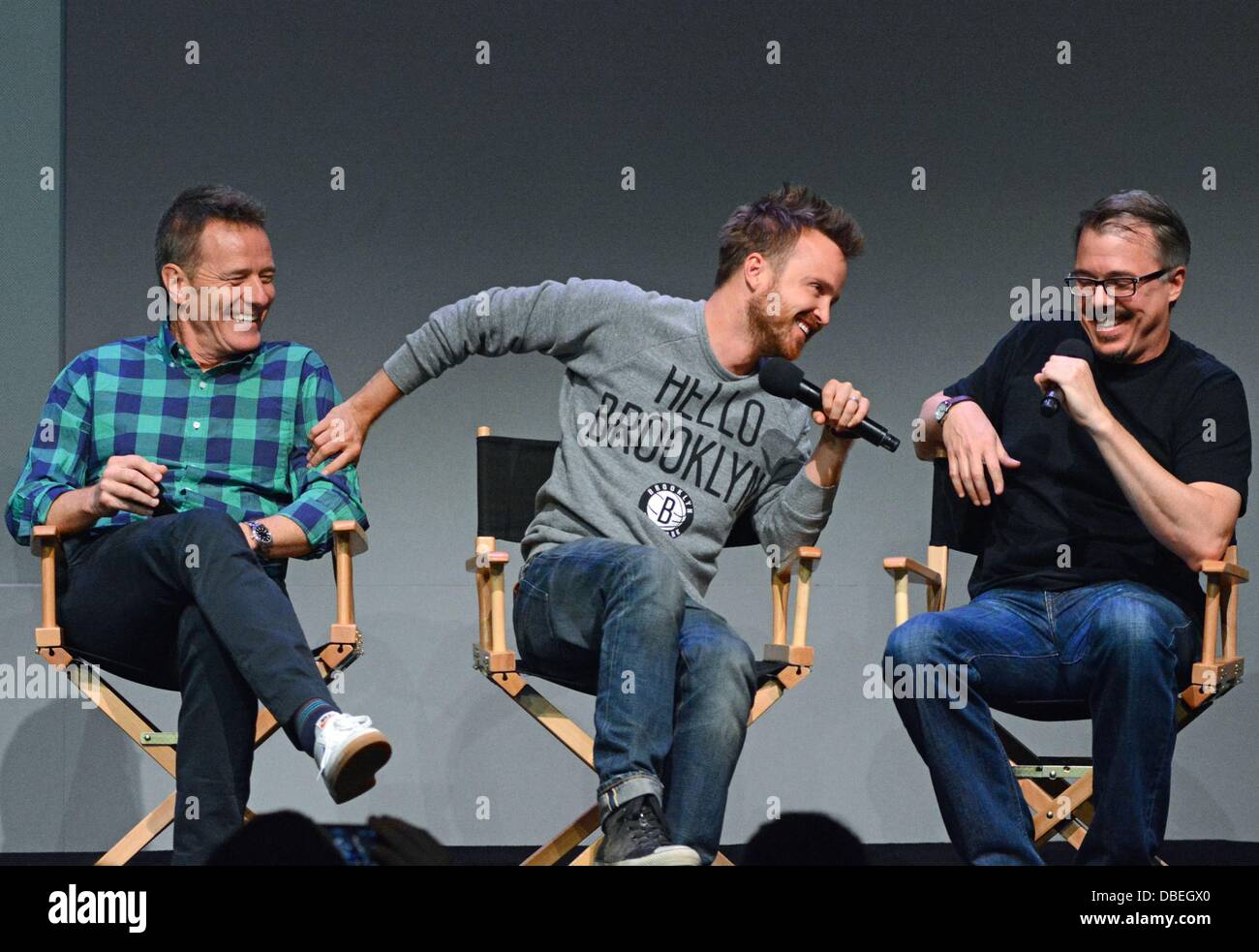Aaron paul meet the creator and cast hires stock photography and