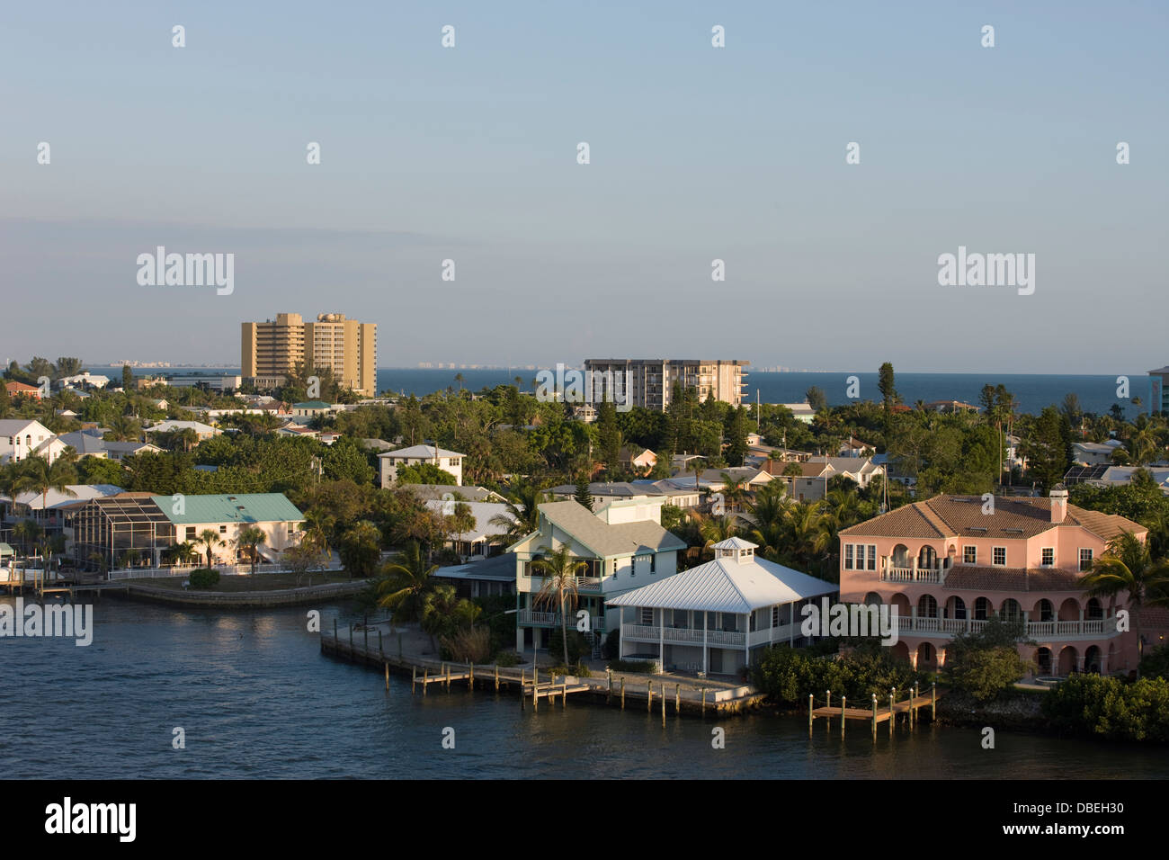 SKYLINE FORT MYERS BEACH FLORIDA USA Stock Photo
