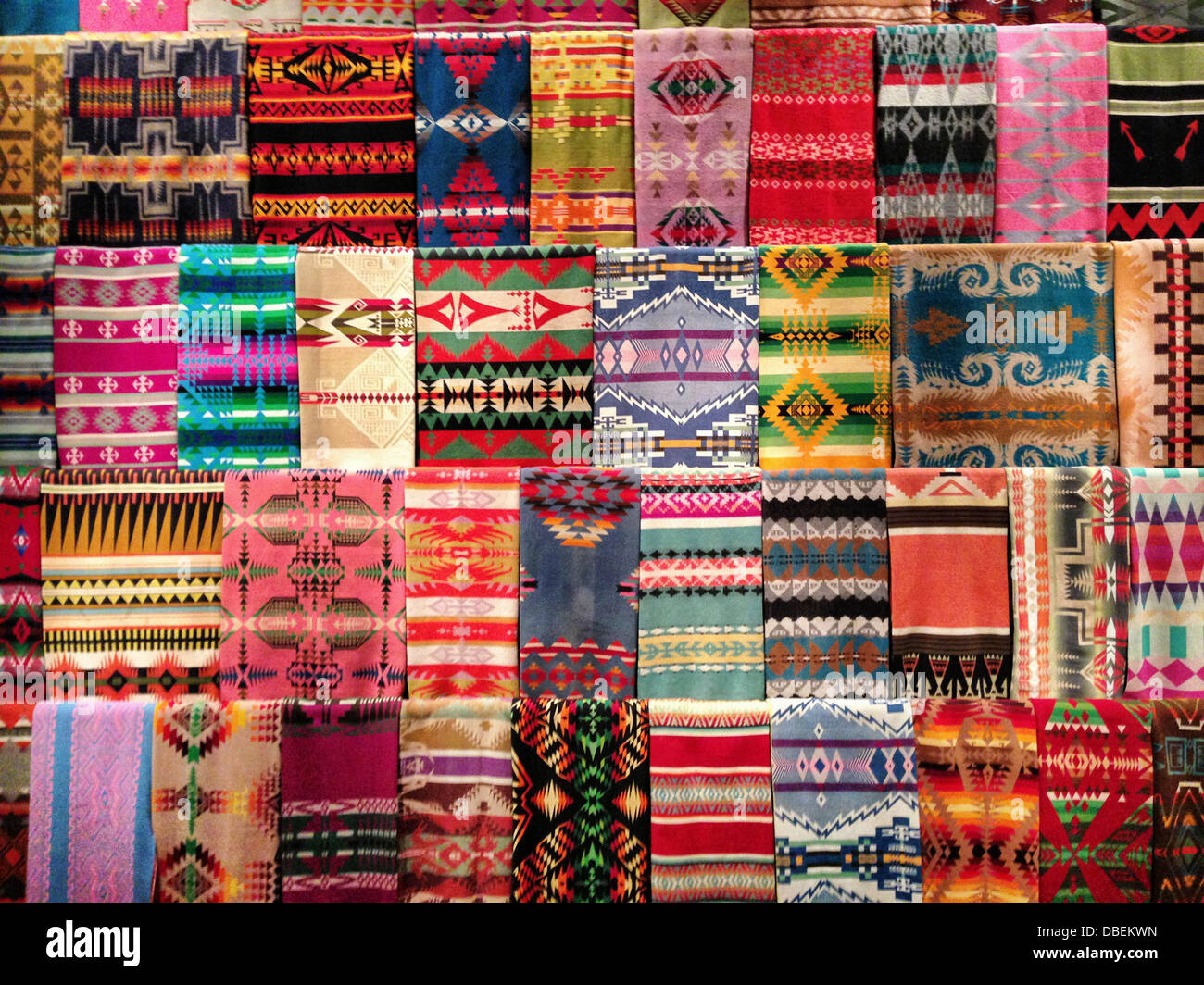 Variety of colorful fabrics - Smartphone Captured Stock Image