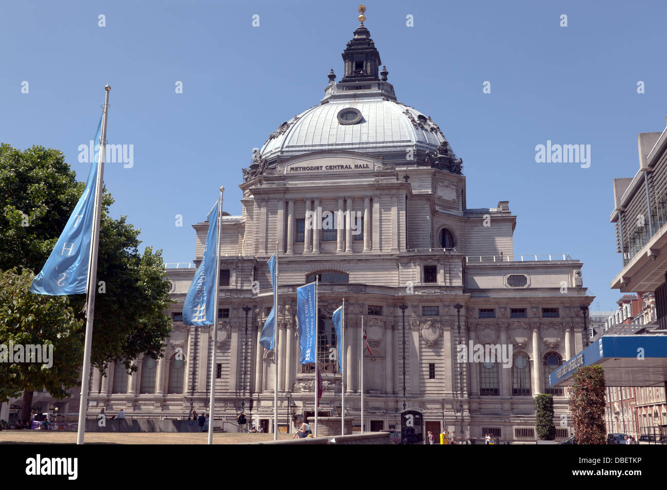 View of The Methodist Central Hall,  Westminster, London. Stock Photo
