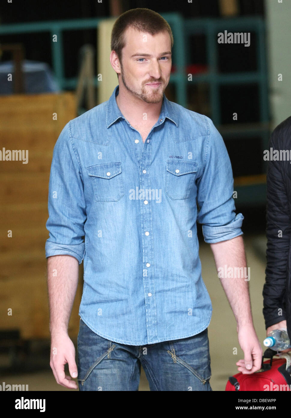 Jai McDowall leaves the ITV studios London, England 06.06.11 Stock