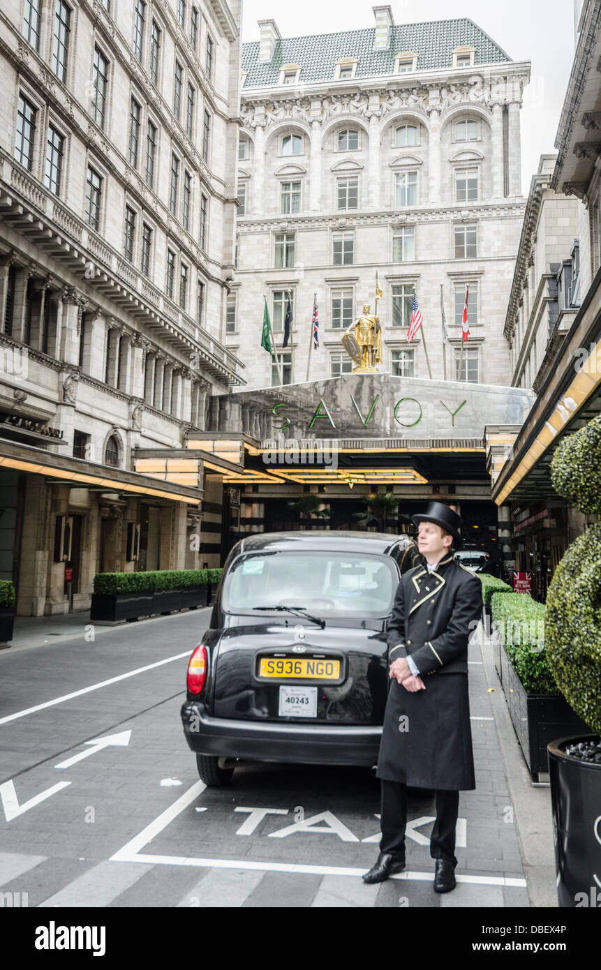 The Savoy Hotel doorman Stock Photo Alamy