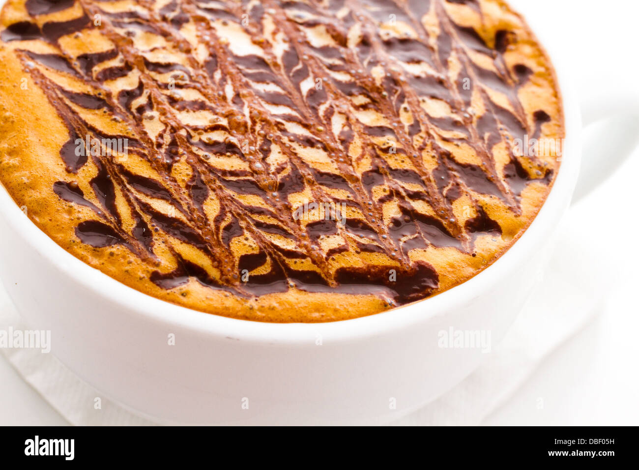 Coffee Napoleon in white cup on a white background Stock Photo - Alamy
