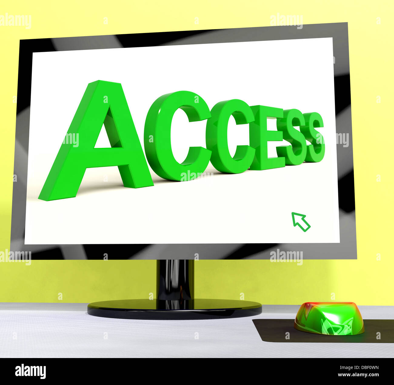 Access Word On Computer Screen Showing Login Stock Photo