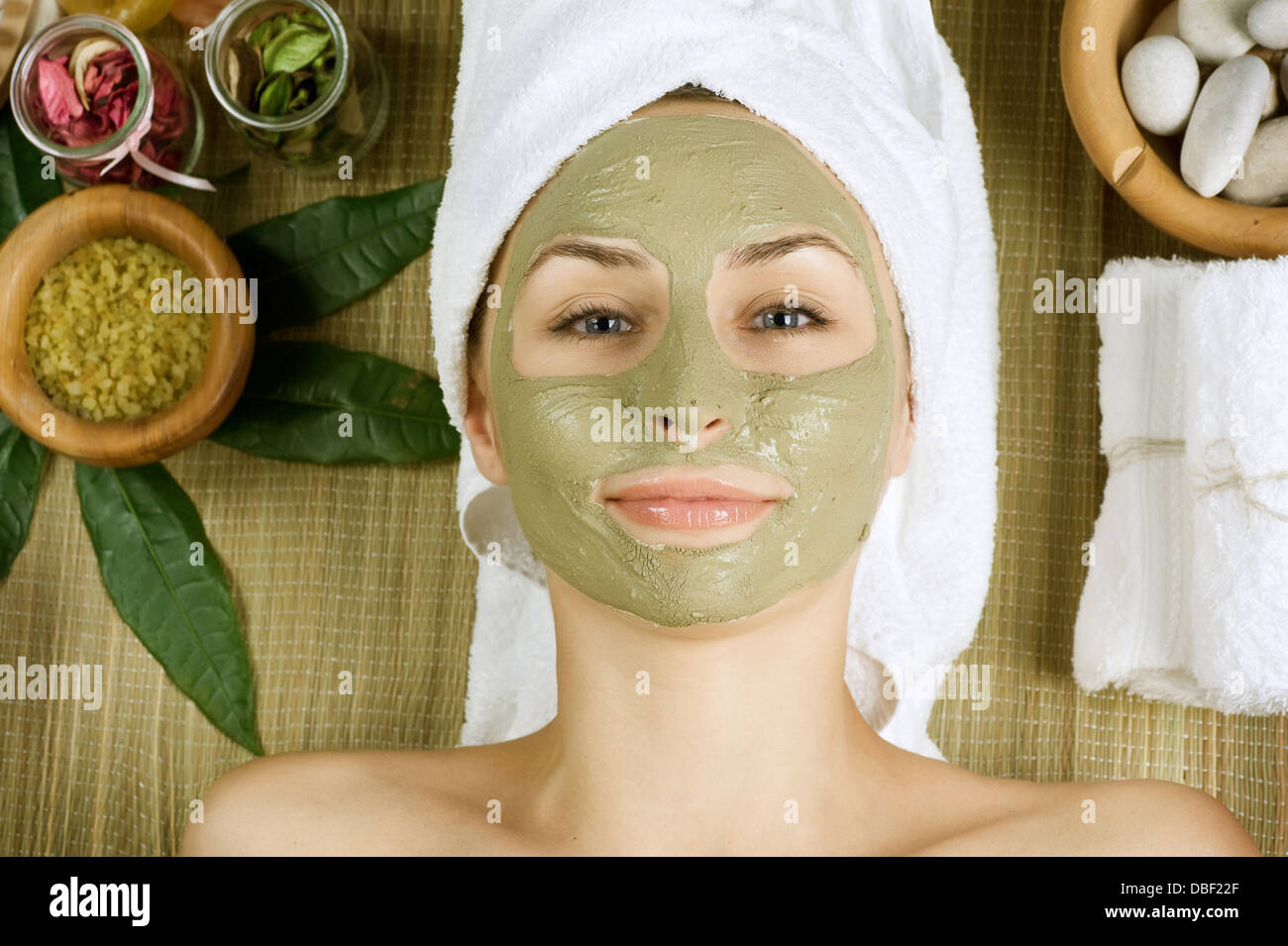 Spa Facial Mud Mask. Dayspa Stock Photo Alamy