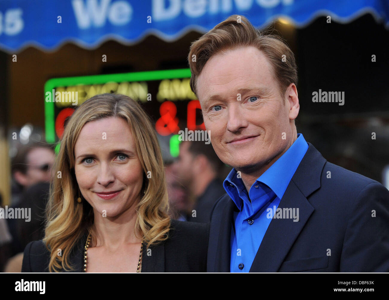 Liza Powel and Conan O'Brien Los Angeles Premiere of "Super 8" held at