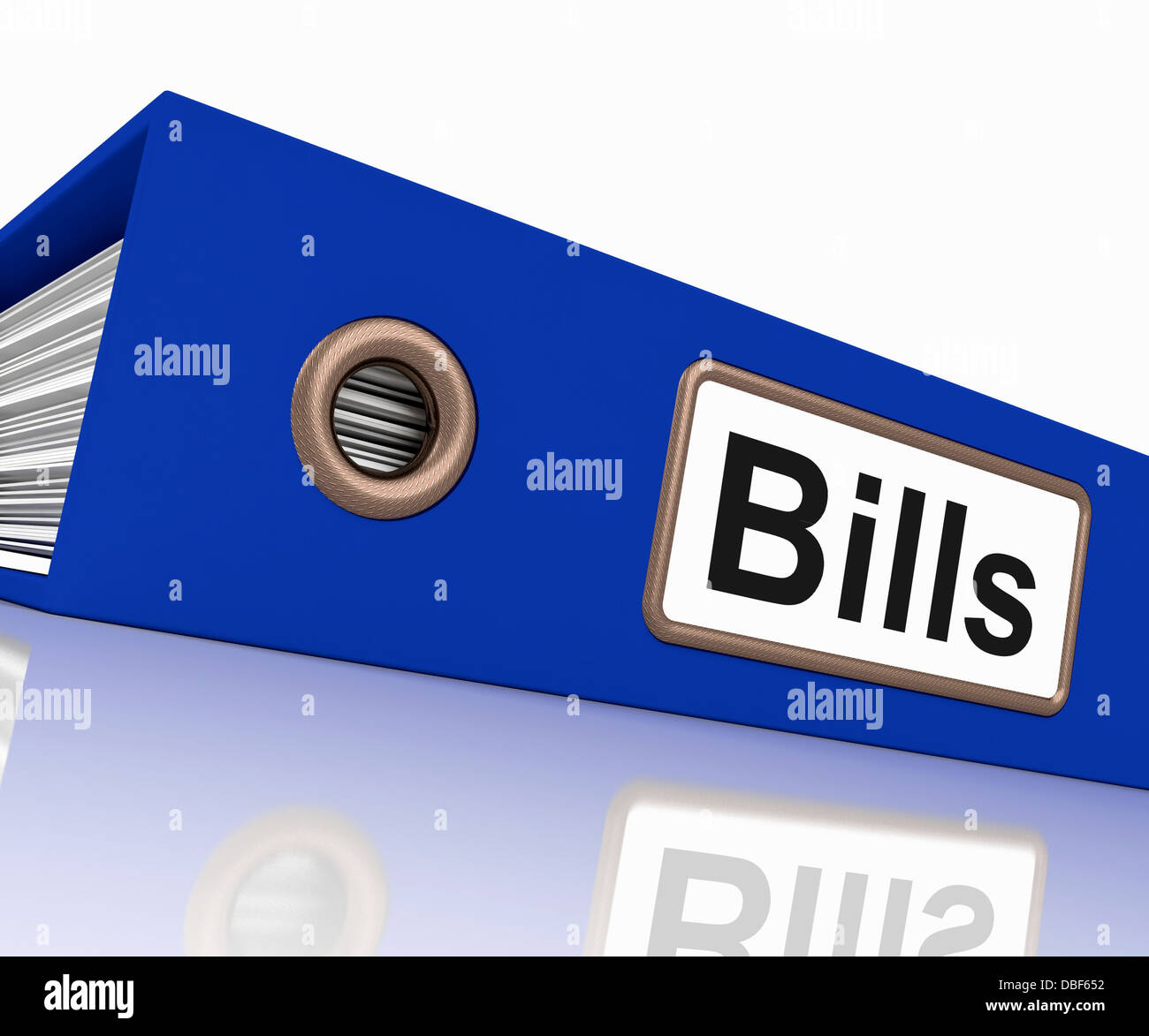 Bills File Shows Accounting And Payments Due Stock Photo