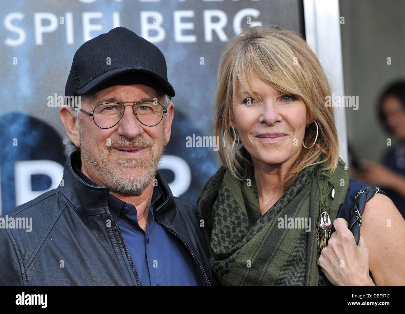 Steven Spielberg and Kate Capshaw Los Angeles Premiere of 'Super 8' held at the Regency Village Theatre Los Angeles, California - 08.06.11 Stock Photo