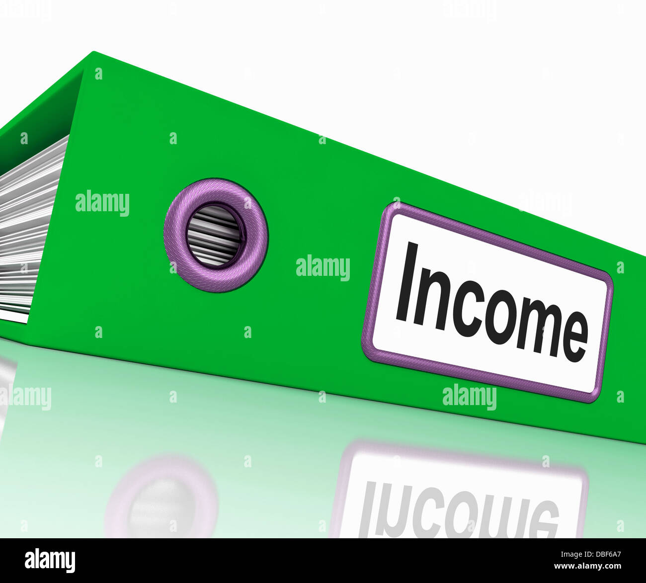 Income File Showing Earnings And Revenue Documents Stock Photo