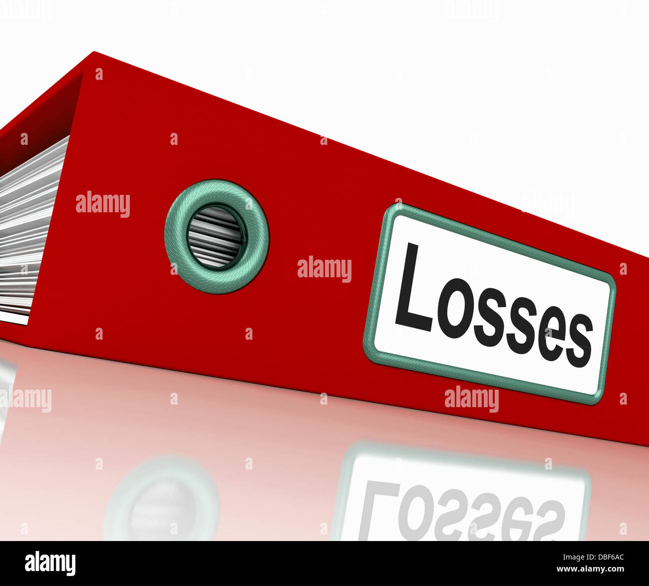Losses File Contains Accounting Documents And Reports Stock Photo