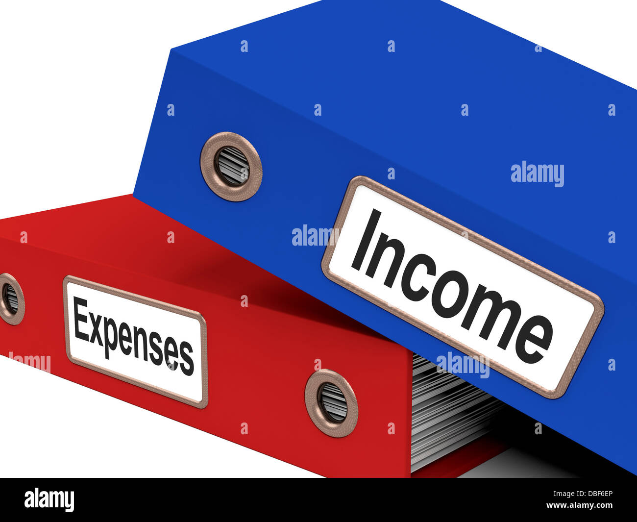 Income Expenses Files Show Budgeting And Bookkeeping Stock Photo