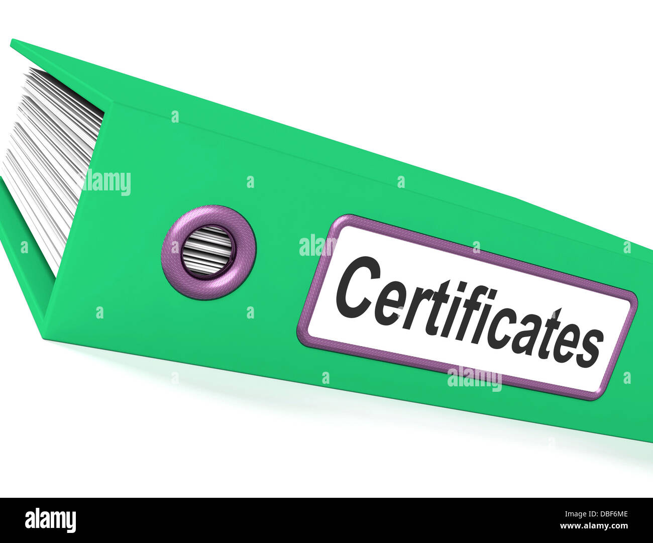 Certificates File Containing Diplomas And Records Stock Photo Alamy