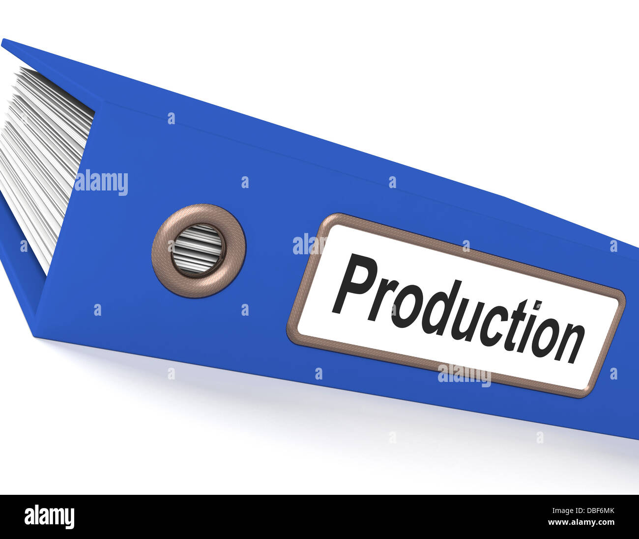 Production File Shows Industry And Supply Records Stock Photo