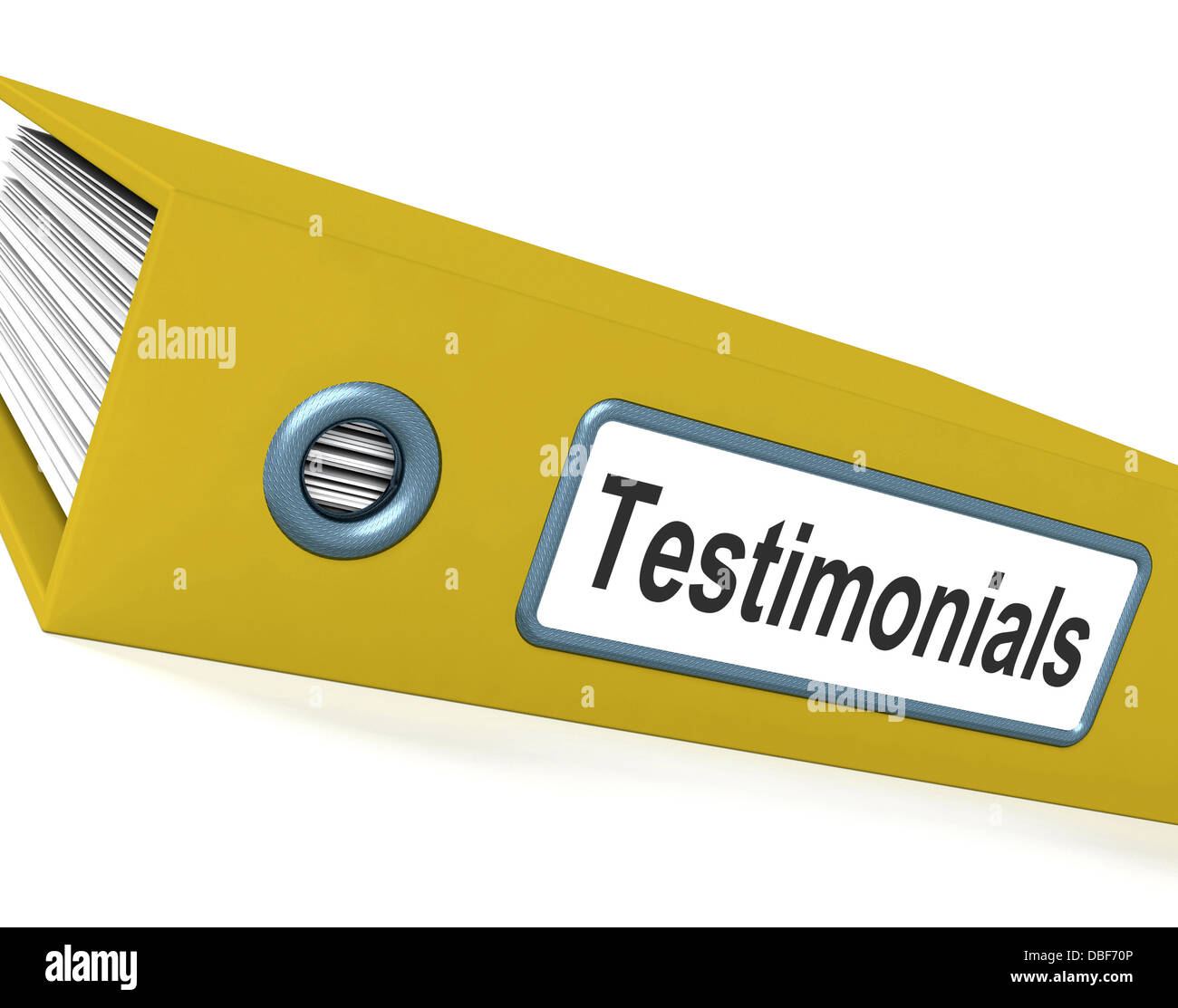 Testimonials File Showing Recommendations And Tributes Stock Photo