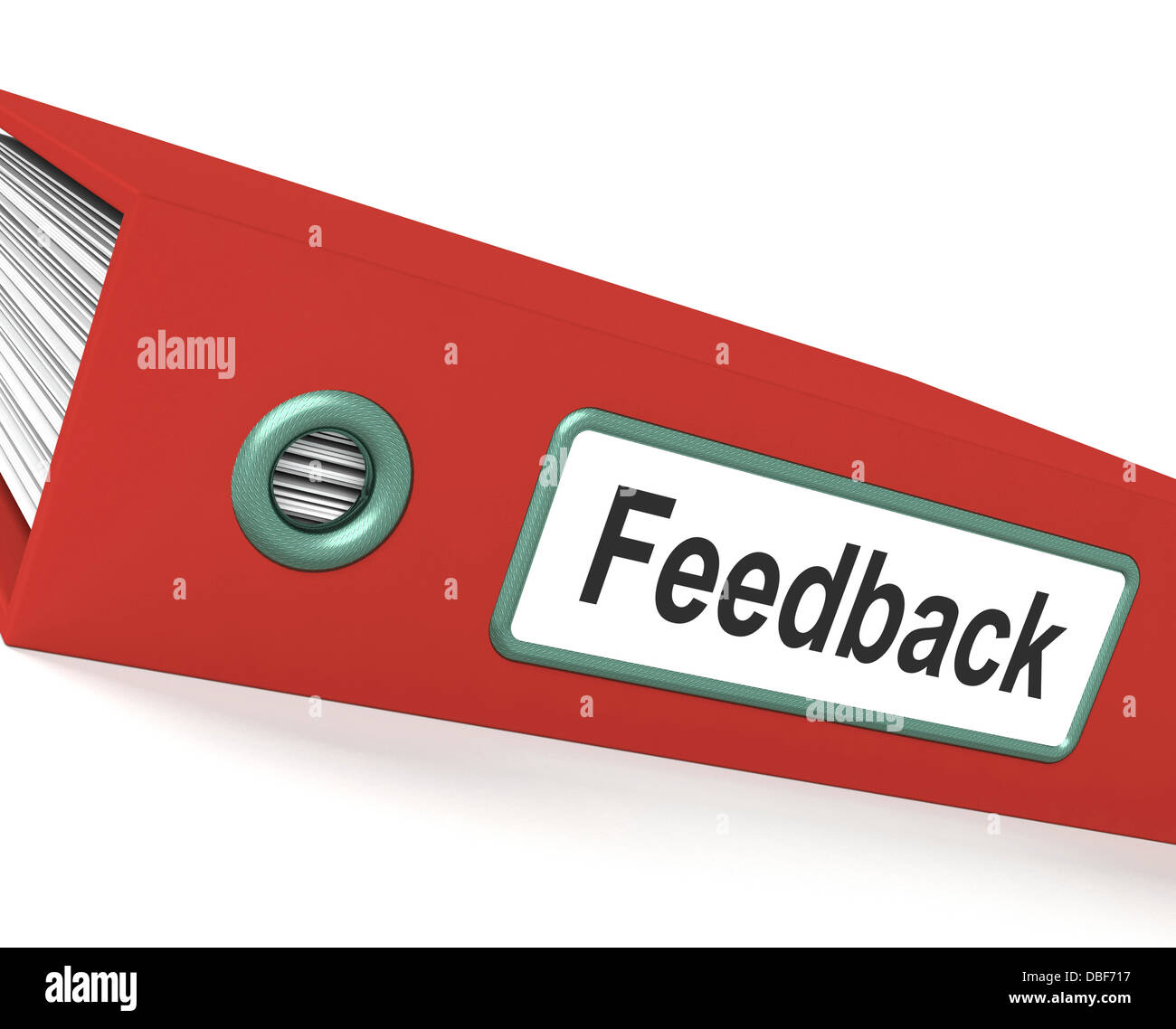 Feedback File Showing Opinions And Surveys Stock Photo
