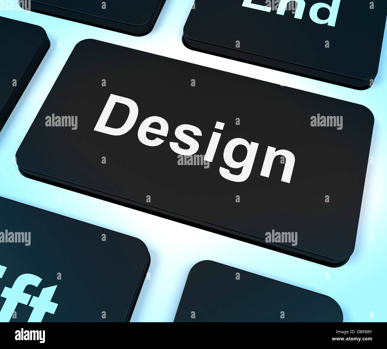 Design Computer Key Means Creative Artwork Online Stock Photo