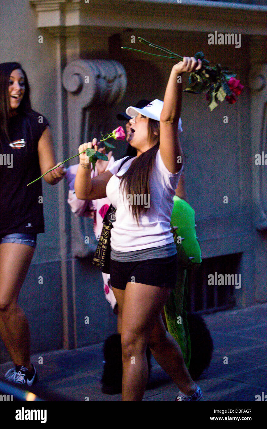 Deena Nicole Cortese Deena from Jersey Shore was given a bunch of roses