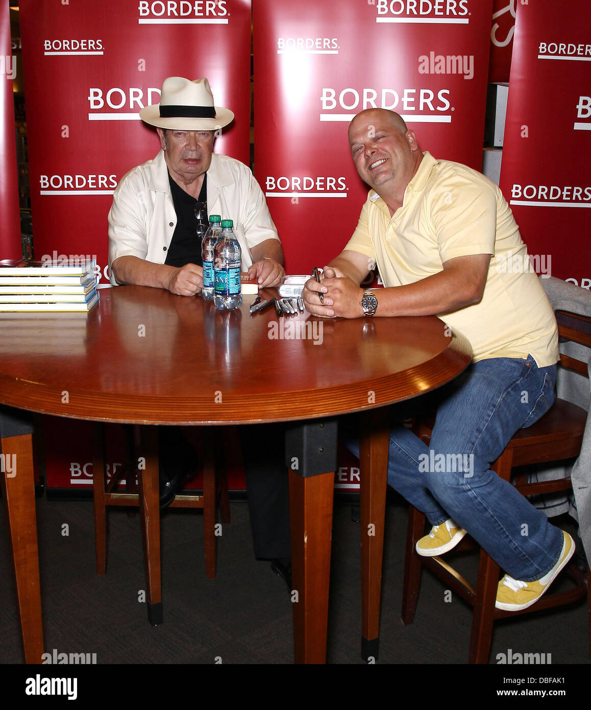 Richard 'The Old Man' Harrison and Rick Harrison Rick Harrison of Pawn Stars signs copies of his new book, 'License to Pawn' at the Town Square Borders Books Las Vegas, Nevada - 10.06.11 Stock Photo